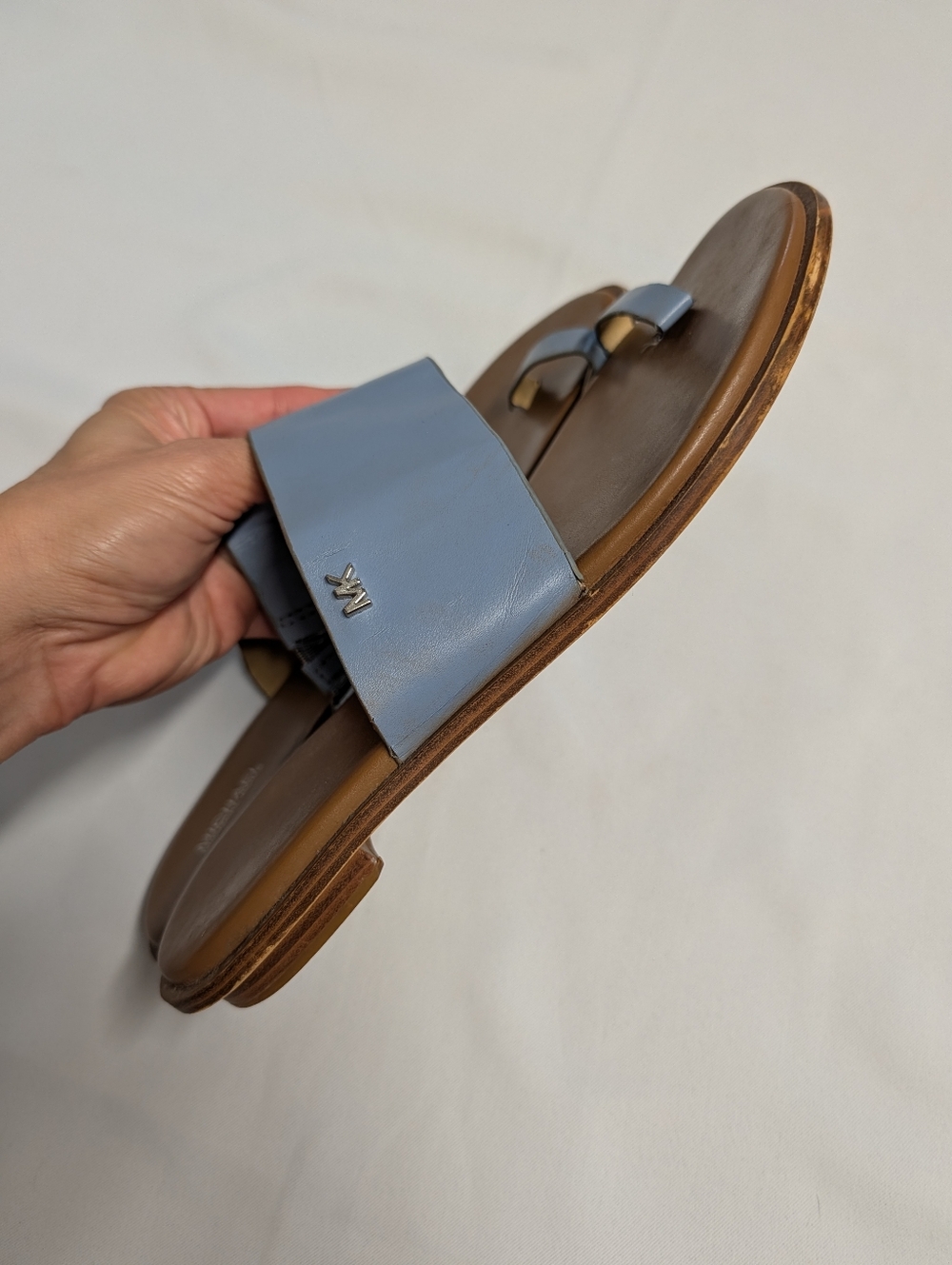 MICHAEL Michael Kors August Blue Slide Sandals for Women Size 10 - Picture 9 of 16